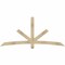 Ekena Millwork Alberta Rough Sawn Timber Gable Bracket, Douglas Fir, 84"W x 38"H x 4"D x 4"F, 11/12 Pitch GBW084X38X0404ALB00RDF - alternate 1